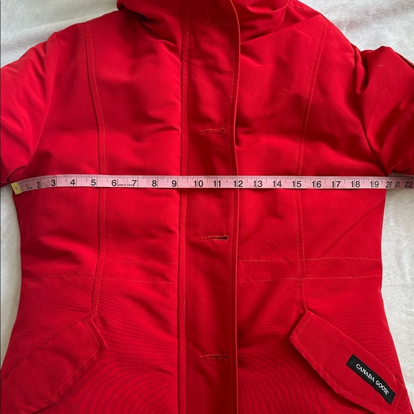 Canada Goose Women’s Goosedown Feathers Real Fur Ski Jacket Outerwear Small Red - Picture 15 of 16